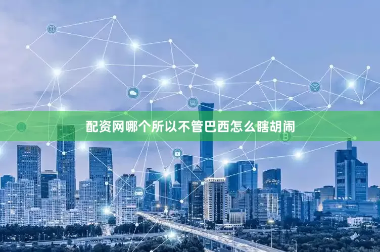 配资网哪个所以不管巴西怎么瞎胡闹
